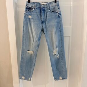 Mother Superior The Tomcat High Rise Straight Leg Jeans The Confession Wash 27